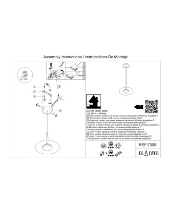 ORION * COLGANTE LED NEGRO/CUERO  1L*8W 3000K